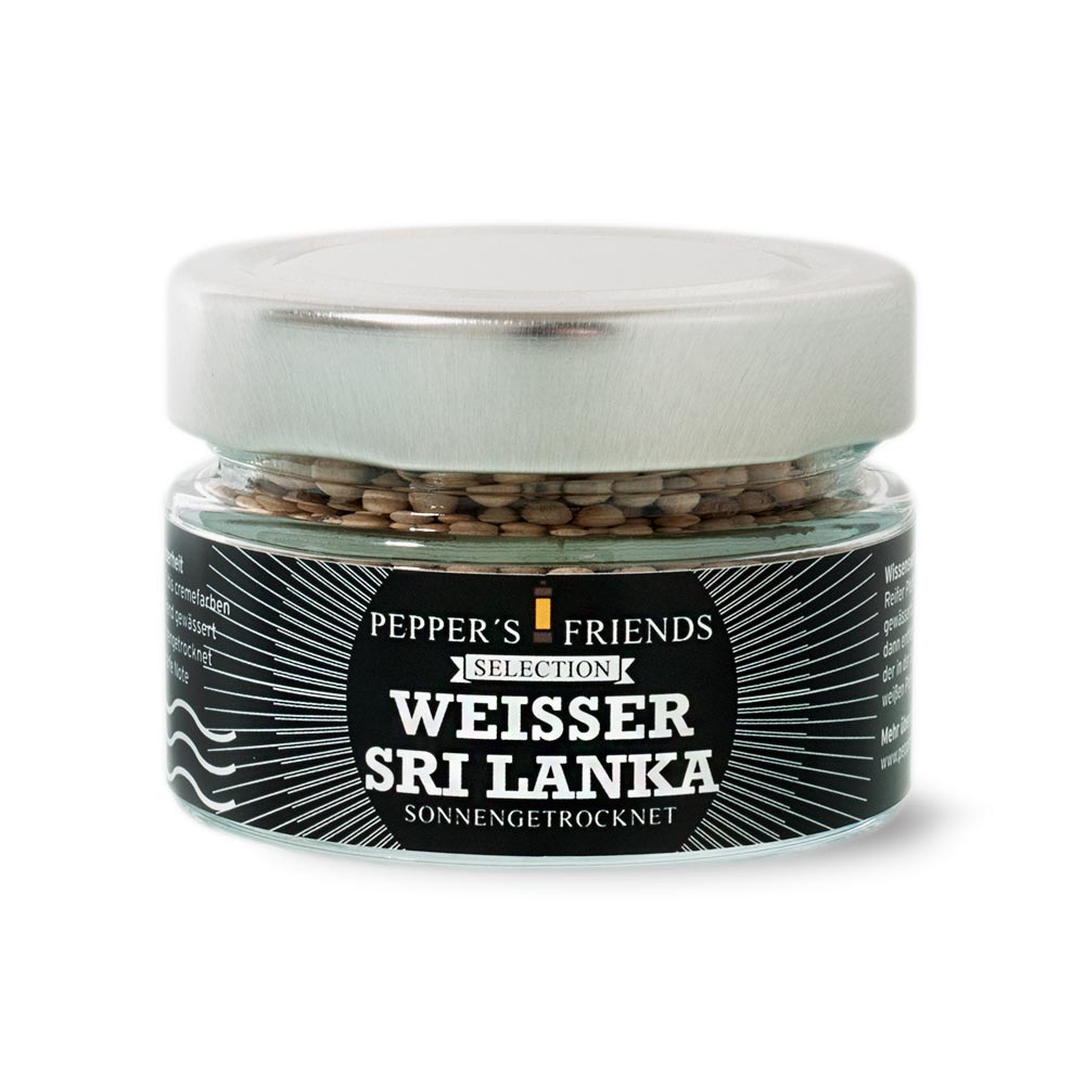 Weißer Pfeffer aus Sri Lanka